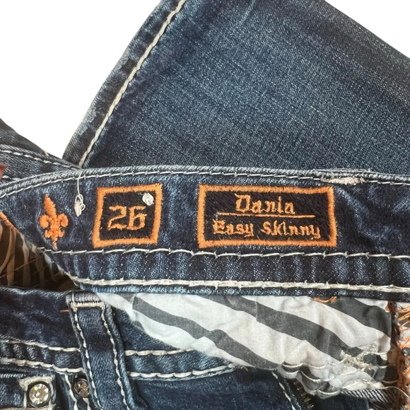 Rock Revival Dania Easy Skinny Jeans – Size 26 – Distressed & Embellished - Picture 6 of 15